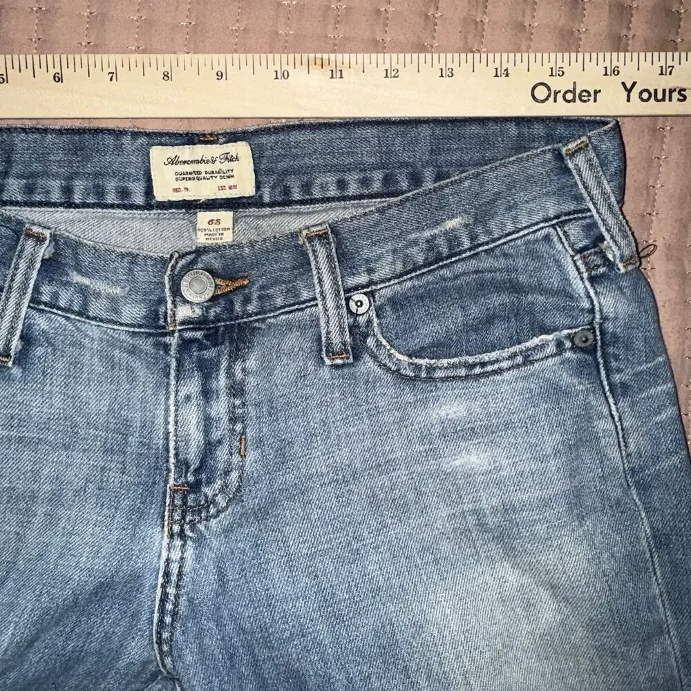 *Abercrombie & Fitch Y2K Jean & Top 2 Pc Bundle* Sz 6 32x30 & M Tank EUC Curated - Picture 6 of 16